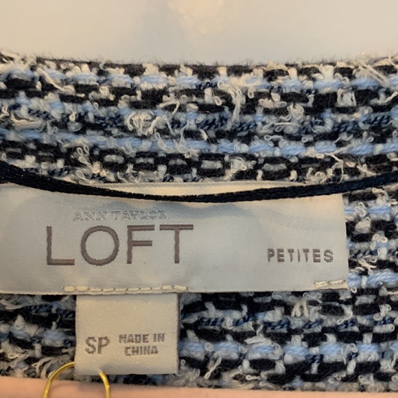 Ann Taylor Loft Blue Spring Jacket- Petite Small - Picture 5 of 5